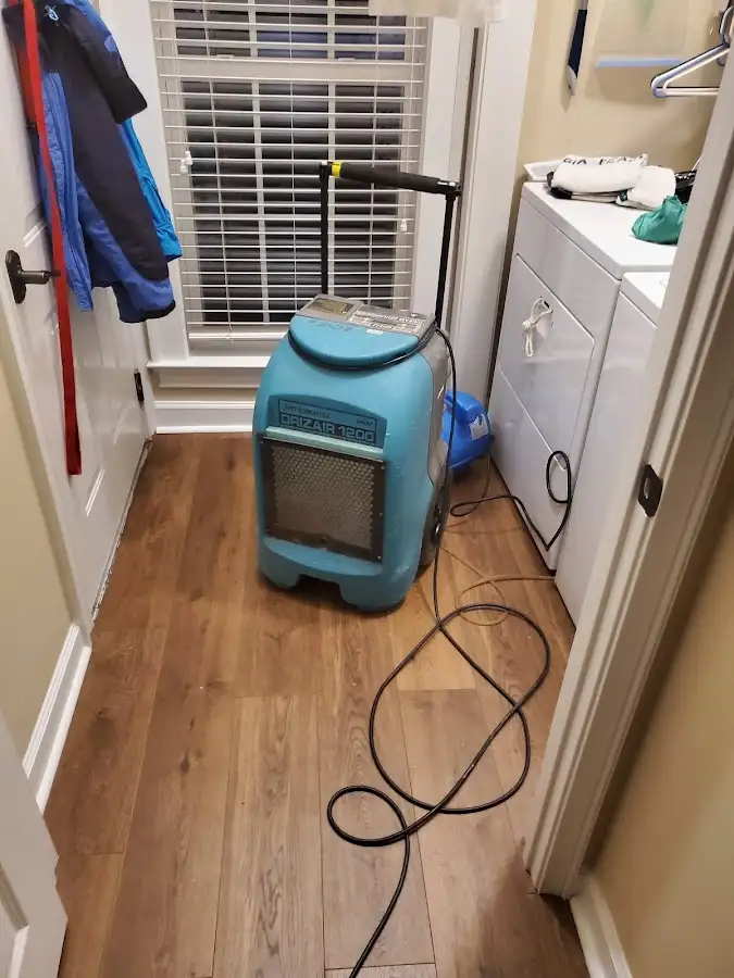 Commercial dehumidifier deployed for Flood Damage Cleanup in Painesville